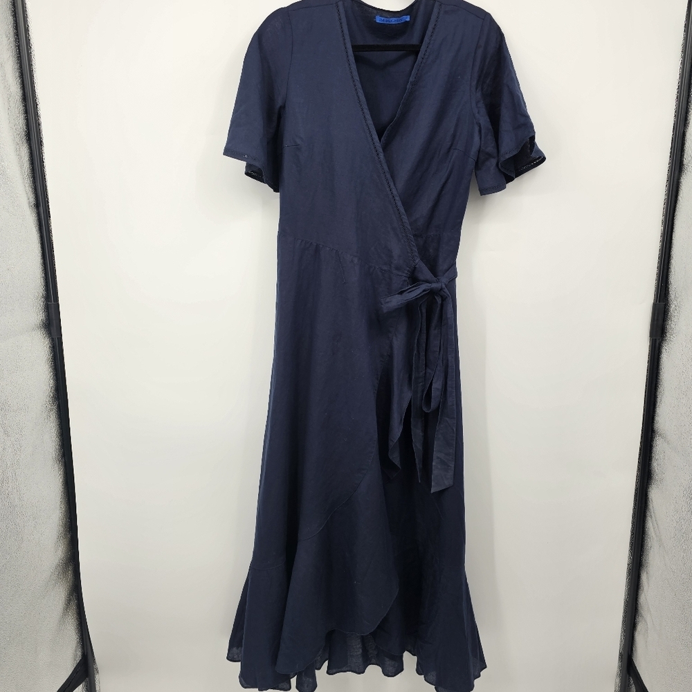 J. McLaughlin Navy Wrap Maxi Dress
